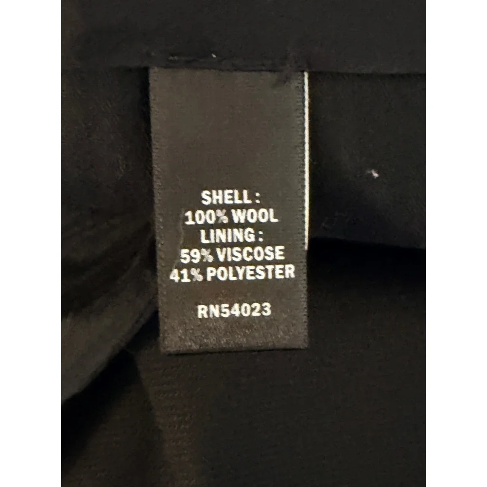 Banana Republic Italian Super 110's Wool Dress Pants Black 31x29 Flat Front